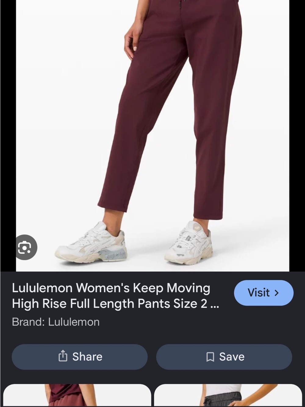 lululemon athletica Women's Keep Moving Ankle Pants in Burgundy